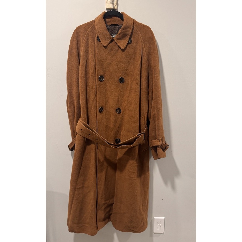 Jean Paul Gaultier Homme Mens Vintage Alpaca Wool Double Breasted Trench Coat 38 - Picture 4 of 16